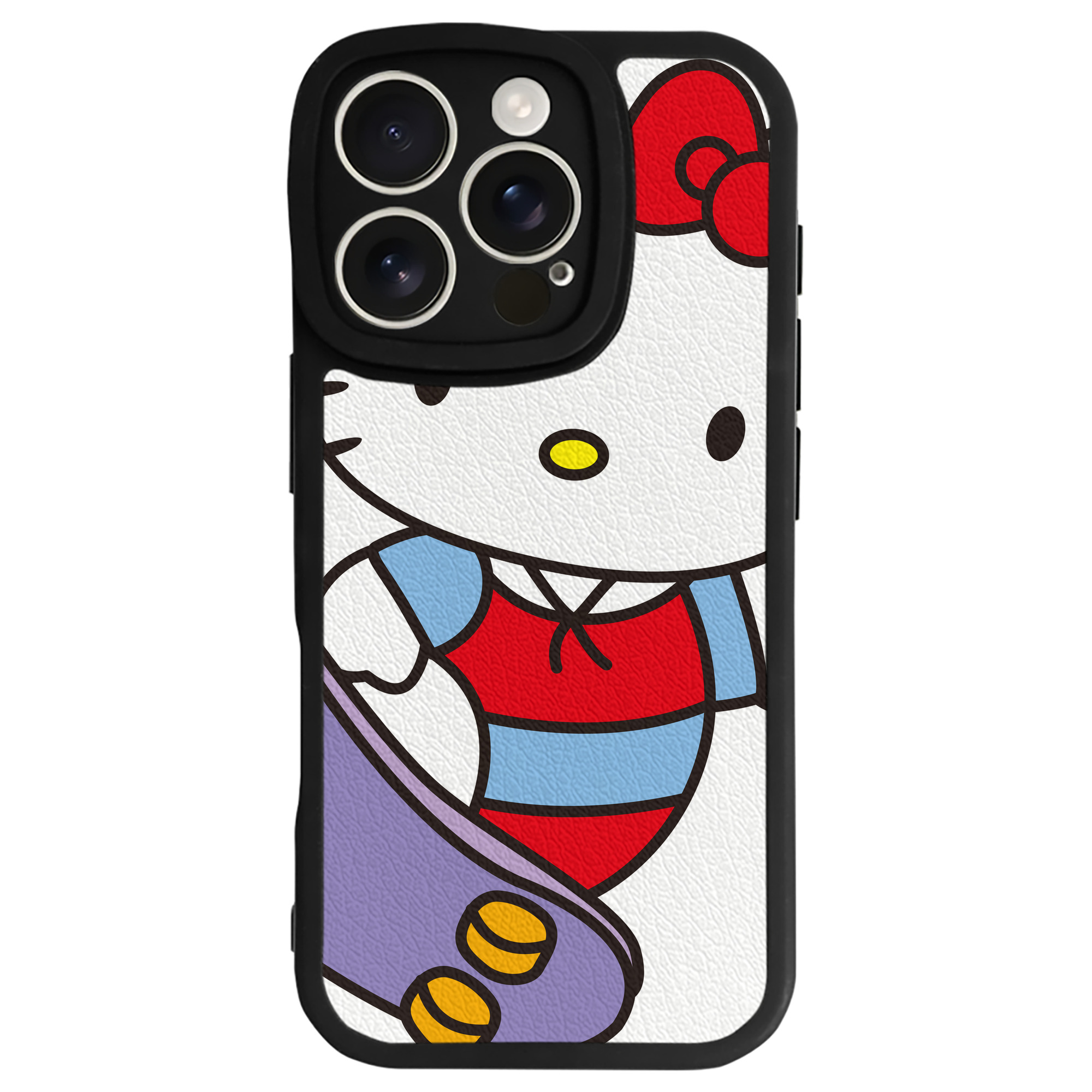 （画像用） Hello Kitty ハローキティ 【iPhone 16シリーズ対応】シリコンスマホケース（レザー調） 材質：シリコン